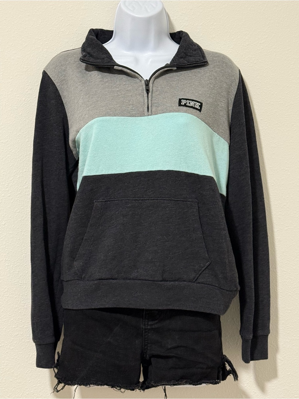 victoria’s secret pink quarter zip pullover